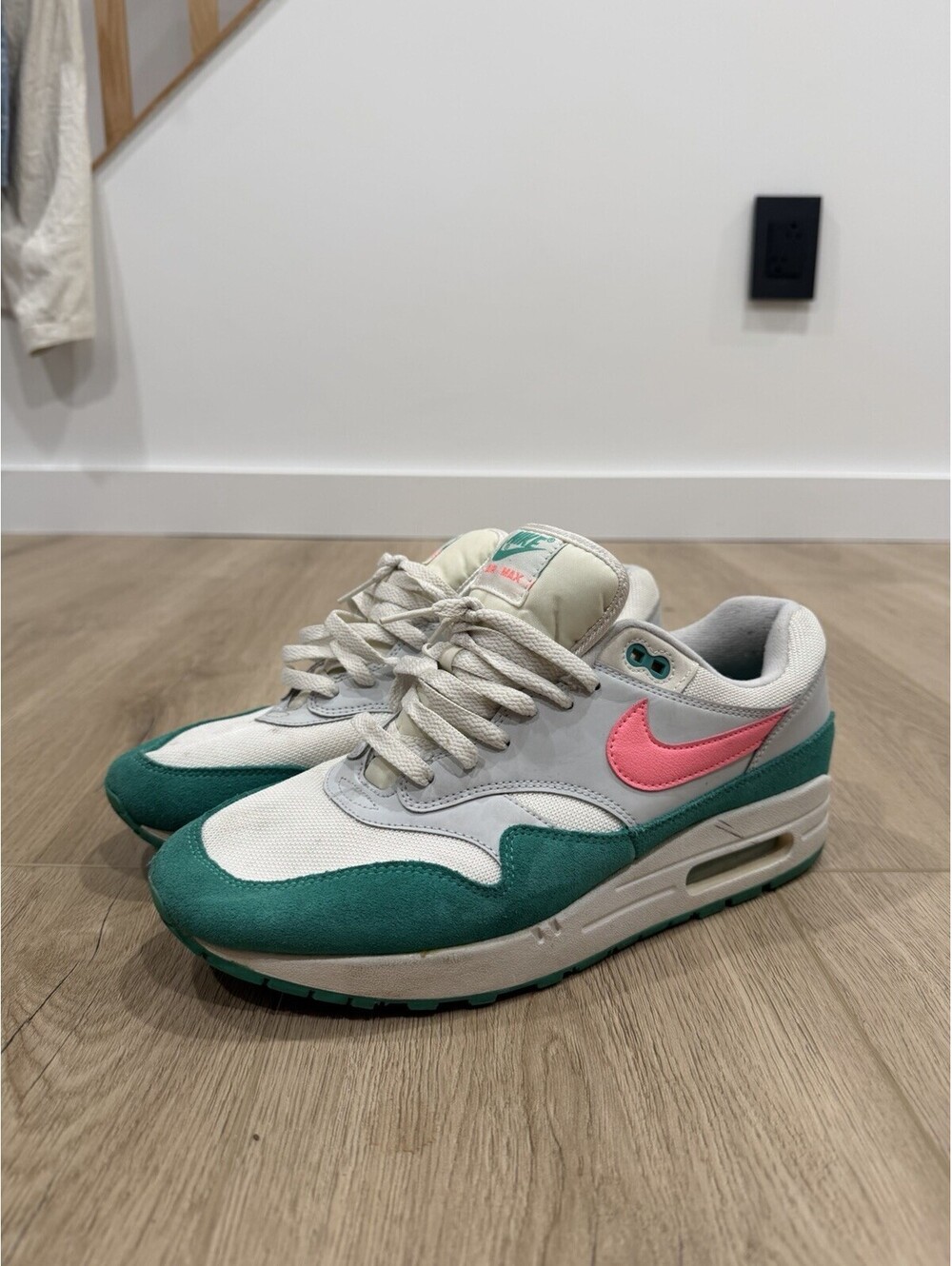 Nike Air Max 1 Watermelon Shoes AH8145 106 Kinetic Green White Sunset Sz 10